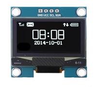 1.3 Inch per oled Display 128x64 I2C Blue Text 1.3 Inch per oled(White) | Blue text option, high contrast ratio, clear visuals in dark rooms, I2C interface, 128x64 resolution