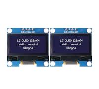 1,3" OLED I2C Display Modulo Binghe 1,3 Zoll LED OLED Display I2C IIC OLED Display con SSH1106 Chip 128 x 64 Pixel I2C Display su schermo con Caratteri bianchi Compatibile con Arduino/Rasp-Pi