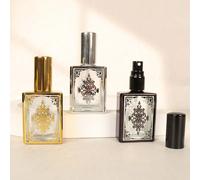 1/3 pezzi, 15ml Flacone di profumo in vetro di lusso, portatile, ricaricabile, con spray, colori oro, argento e nero, adatto per profumo, tonico e spray idratante, regalo per il compleanno 15 mlColora