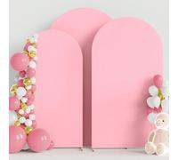 1/3 pezzi Arco da matrimonio beige da 1,8 m/2 m/2,2 m, tessuto in poliestere per arco da festa di compleanno, matrimonio (arco non incluso, solo sfondo in tessuto), adatto per matrimonio, compleanno, 
