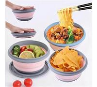 1-3 pezzi Ciotola da campeggio pieghevole in silicone con coperchio, Lunch Box, Ciotola per insalata, Contenitore per alimenti espandibile, Bento Box, Contenitore per alimenti di alta qualità per viag