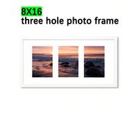 1/3 pezzi Cornici fotografiche in legno da 8"x16" e 8"x20", disponibili nei colori bianco, nero e legno naturale, ideali per esporre foto di golden retriever e ricordi di spiaggia, adatte per ambienti