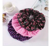 1/3 Pezzi Cuffia da doccia di alta qualità a doppio strato con stampa a pois floreali - strato esterno in chiffon e fodera interna di alta qualità, accessorio da bagno alla moda adatto sia per uomini 