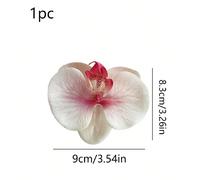 1/3 pezzi Decorazione floreale falsa di orchidea farfalla per cappelli, scarpe, vestiti, San Valentino, regali 1 rosa,Rosa 3 bastoncini,1 arancia,Arancione 3 bastoncini,1 bianco,1 giallo,Bianco 3 bast
