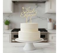 1/3 pezzi Elegante e romantico decorazione per torta di fidanzamento con cristalli dorati - simbolo di un voto eterno, ideale per addio al nubilato, fidanzamento e matrimonio | Tazza regalo da decoraz