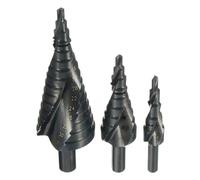 1/3 pezzi HSS Cobalto punte for trapano a gradini 4-32 mm acciaio rapido azoto spirale triangolo gambo set for cono in metallo(3pcs No Box)
