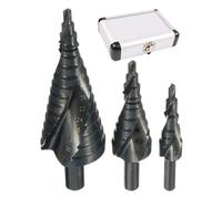1/3 pezzi HSS Cobalto punte for trapano a gradini 4-32 mm acciaio rapido azoto spirale triangolo gambo set for cono in metallo(3pcs with Box)