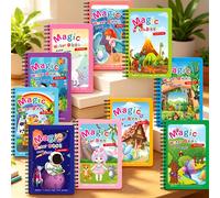 1/3 pezzi Libro da disegno magico con acqua, libro riutilizzabile per colorare ad acqua, quaderno creativo divertente per pratica di pittura a mano, forniture portatili per disegno e rilassamento Opzi
