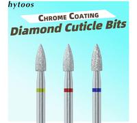 1/3 pezzi Punte per trapano per unghie a cono con diamanti cromati, punte professionali per pulire le cuticole, pulitore per pelle morta e cuticole, accessori per manicure Carborundo