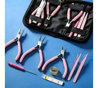 1/3 Pezzi Set di Pinze per la Realizzazione di Gioielli - Include Pinze a Punta Fine, Pinze per Catene e Pinze a Punta Rotonda, Oltre a Taglierine per Fili - Perfetto per Artigianato Fai-da-Te, Perlin