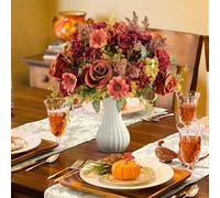 1/3 pezzi Sfera di fiori artificiali da 33 cm, crisantemo e rosa finti, piante artificiali, profumo di fiori, per decorazioni per la casa, matrimoni, autunno, decorazioni per la stanza, cucina, sala d