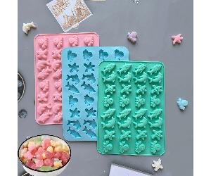 1/3 pezzi Stampo per cubetti di ghiaccio a forma di stelle marine e pesci della vita marina, stampo per biscotti e cioccolato fai-da-te, stampo in silicone per caramelle gommose, stampo in silicone fa