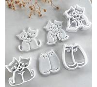 1/3 pezzi Tagliabiscotti in argilla a forma di gatto dolce, stampo in argilla polimerica per orecchini pendenti con animali domestici amati, forniture per gioielli artigianali fai-da-te kawaii per cop