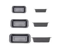 1/3 pezzi Teglia rettangolare for pane da forno, antiaderente in acciaio grigio for fatto in casa, toast, brownie e pound(3Pcs)