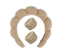1/3 pz Set di cinturini per capelli con spugna Twist Spugna per capelli con stampa leopardata Fascia per capelli Fascia per il trucco viso