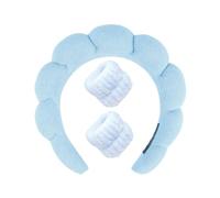1/3 pz Set di cinturini per capelli con spugna Twist Spugna per capelli con stampa leopardata Fascia per capelli Fascia per il trucco viso