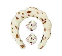 1/3 pz Set di cinturini per capelli con spugna Twist Spugna per capelli con stampa leopardata Fascia per capelli Fascia per il trucco viso