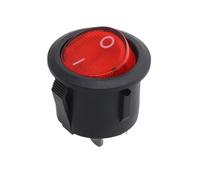 1~300 pezzi di interruttore a pulsante for auto LED da 23 mm con interruttore circolare KCD1 a 2/3 pin, 6A/250VAC, 10A/125VAC, unipolare(Black,1 piece)