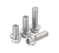 1-30pcs M3/M4/M5/M6/M8/M10/M12 Viti macchina con testa a bocca esagonale interna a flangia in acciaio inoxydabile, M6x20mm