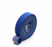 1~30R 5m/rotolo di organizzatore di cavi riutilizzabile con gancio e passante, larghezza 10~25mm, striscia di fissaggio autoadesiva fai da te, cinturino in nylon, blu x 1 rotolo, largh