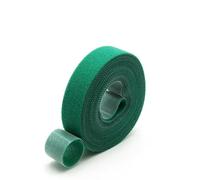 1~30R 5m/rotolo Fascetta fermacavi riutilizzabile con gancio e passante per cavi, larghezza 10~25mm, striscia di fissaggio autoadesiva fai da te, cinturino in nylon, verde x 1 rotolo, larghezza 25mm