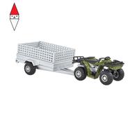 Britains Quad con rimorchio - Set da collezione scala 1:32 per bambini e adulti - Giocattoli in metallo per interni ed esterni - Giocattoli educativi +3 anni - Regali di compleanno e Natale