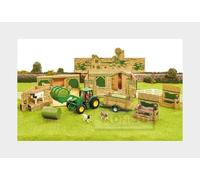 1:32 Britains Diorama Farm Building With Tractor John Deere And Trailer LC43257
