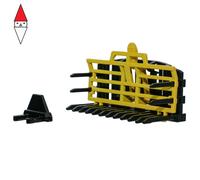 Britains Forchetta da fieno con caricamento frontale - trattore pressofuso, componente per forcella, giocattolo da fattoria in scala 1:32 - modelli di accessori per trattori da collezione per bambini