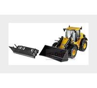 1:32 BRITAINS Jcb 4195 Ruspa Gommata Tractor Scraper Yellow Black LC43223