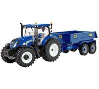 1/32 BRITAINS - NEW HOLLAND - T6.175 CLOSED TRACTOR WITH NC TRAILER 2020 43268