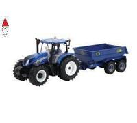 Britains Cofanetto Trattore New Holland T6 e il suo rimorchio, scala 1/32° da Collezionare, compatibile con i giocattoli della fattoria 1/32°. per collezionisti e bambini dai 3 anni in su