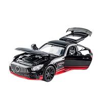 1 32 for Benz GT-R Lega Modello Di Auto Sportiva In Metallo Giocattoli Auto Bambini Suono Luce Diecast Veicoli Giocattolo(Black B)