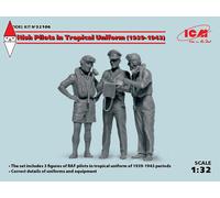 British Pilots In Tropical Uniform (1939-1943) Figure New Molds 1:32 Plastic Kit