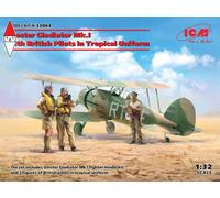 ICM 1/32 GLOSTER GLADIATOR MK.I WITH BRITISH PILOTS IN TROPICAL UNIFORM