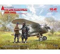 ICM Kit in plastica 1:32 I-153 con piloti sovietici (1939-1942)