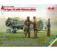 ICM Kit plastico I-16 Type 10 scala 1:32 con piloti cinesi