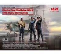 Gloster Sea Gladiator Mk.II With Royal Navy Pilots 1:32 Plastic Model Kit ICM