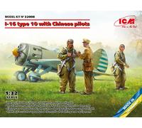 ICM Kit plastico I-16 Type 10 scala 1:32 con piloti cinesi