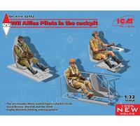 Wwii Allies Pilots In The Cockpit british, American, Soviet 1:32 Plastic Kit ICM