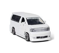 1 32 Junjue Large Surround Modificato Modello Di Auto In Lega MPV A Cinque Porte Suono E Luce Boy Veicolo Giocattolo(White)