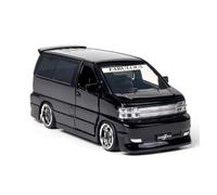 1 32 Junjue Large Surround Modificato Modello Di Auto In Lega MPV A Cinque Porte Suono E Luce Boy Veicolo Giocattolo(Nero)