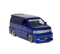 1 32 Junjue Large Surround Modificato Modello Di Auto In Lega MPV A Cinque Porte Suono E Luce Boy Veicolo Giocattolo(Blu)