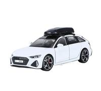 1:32 per Audi RS6 il modello di auto con suono, luce e porte apribili, veicolo pressofuso in lega, batterie non incluse(White)