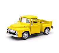 1:32 Per Classic Pickups Truck Modello Metallo Pressofuso Pull Back Giorni Festivi Collezione Auto Giocattolo Per Ragazzi Giocattoli Metal Vehicles non RC(Yellow)