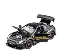 1:32 per Nissan GTR R35 Supercar Lega Auto Modello di CollezioneAutoSuono e LuceGiocattoliBambini Giocattoli Metal Vehicles non RC(Nero)