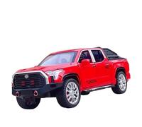 1 32 Per Toyota Tundra Pressofuso Lega Modello Giocattolo Suono Luce Porte Aperte Tirare Indietro Assorbimento Degli Urti Fuoristrada Giocattoli Metal Vehicles non RC(Rosso)