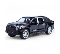 1 32 Per Toyota Tundra Pressofuso Lega Modello Giocattolo Suono Luce Porte Aperte Tirare Indietro Assorbimento Degli Urti Fuoristrada Giocattoli Metal Vehicles non RC(Nero)