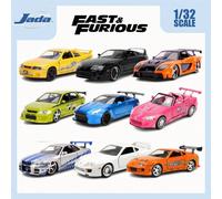1:32 Scala "Fast & Furious" Modello di auto in metallo pressofuso, ruote mobili realistiche, porte apribili, pneumatici in gomma, collezione per adulti, regalo da collezionista 1:32 Civic Type R del 1