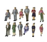 1:32 Scala Plastica Figure Umane Set 50 Pezzo Modello Persone per Ferrovia Diorama Layout Scena Architettura Paesaggio Varietà di Poses Manuale