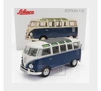 1:32 SCHUCO Volkswagen T1 Samba Minibus 1962 Blue White 450787400